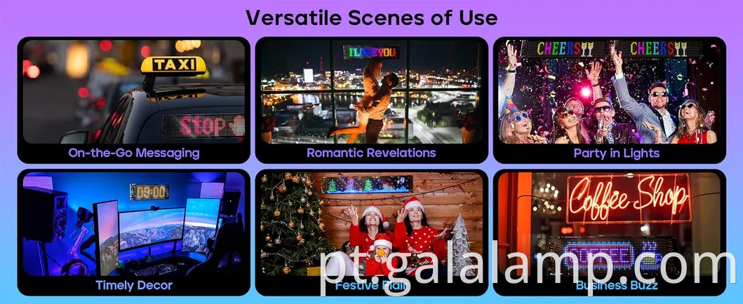 Exibição de LED flexível para festivais, lojas e festas